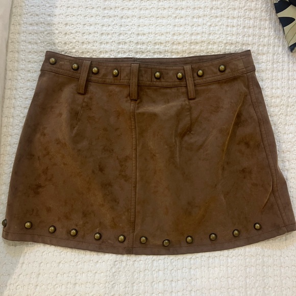 Free people Brown Studded Skirt - Picture 3 of 3